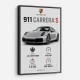 Porsche 911 Carrera S Stats Wall Art