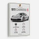 Porsche 911 Carrera S Stats Wall Art