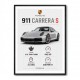 Porsche 911 Carrera S Stats Wall Art