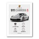 Porsche 911 Carrera S Stats Wall Art