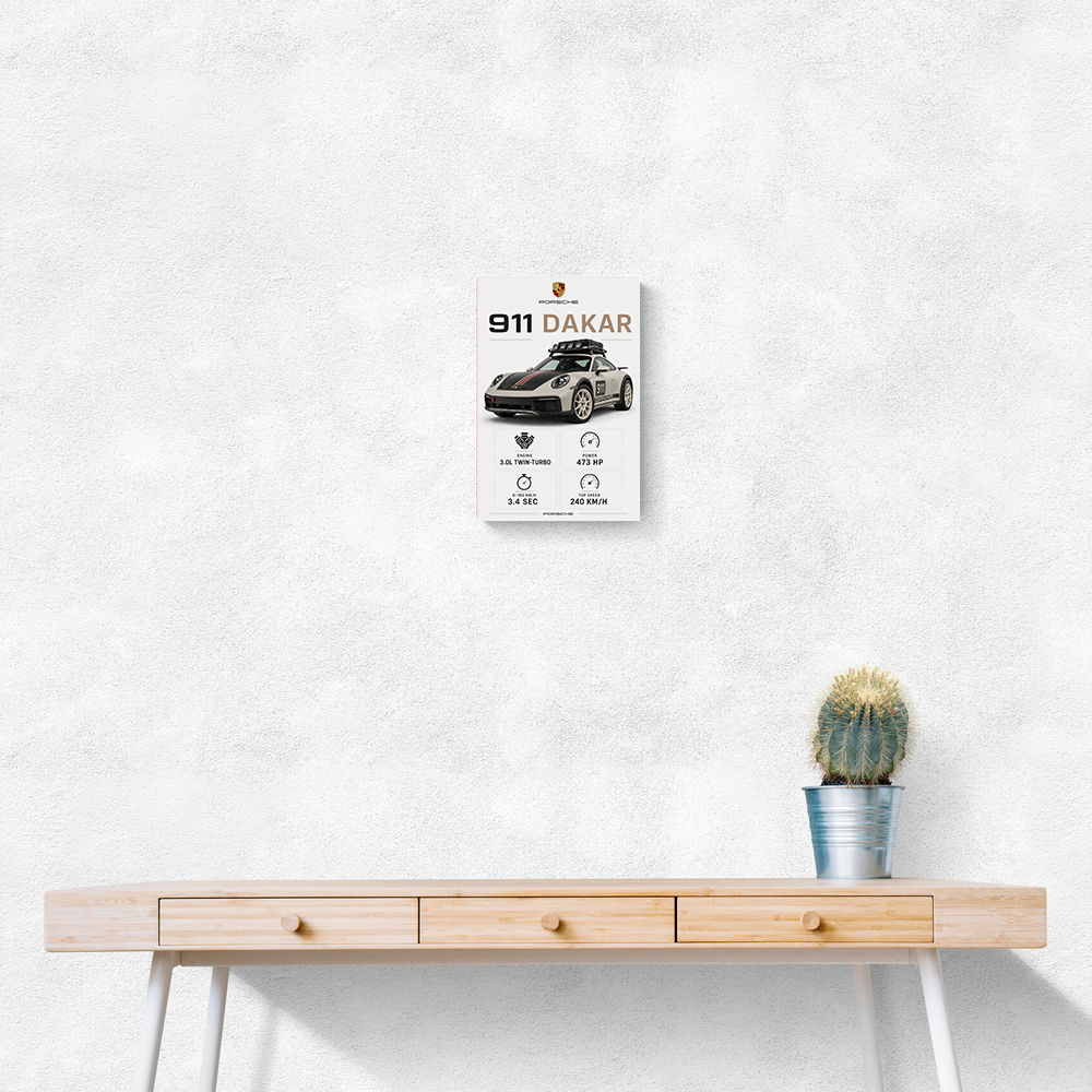 Porsche 911 Dakar Car Specs Art Print