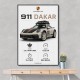 Porsche 911 Dakar Car Specs Art Print