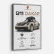 Porsche 911 Dakar Car Specs Art Print