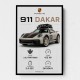 Porsche 911 Dakar Car Specs Art Print
