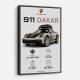 Porsche 911 Dakar Car Specs Art Print