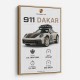 Porsche 911 Dakar Car Specs Art Print