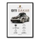 Porsche 911 Dakar Car Specs Art Print