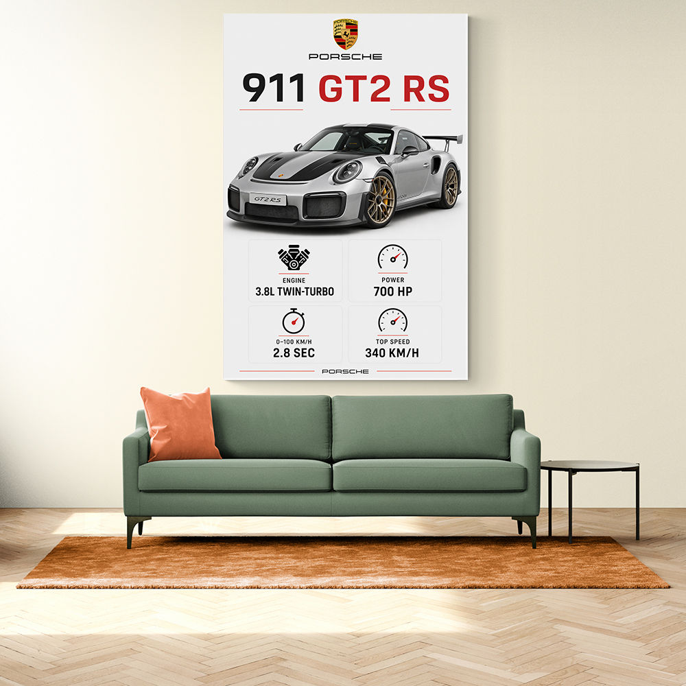 Porsche 911 GT2 RS Specs Art Print