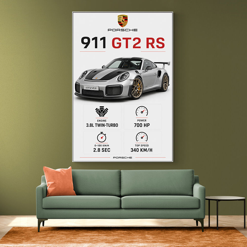 Porsche 911 GT2 RS Specs Art Print
