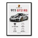 Porsche 911 GT2 RS Specs Art Print
