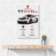 Porsche 911 GT3 RS Stats Car Art Print