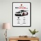 Porsche 911 GT3 RS Stats Car Art Print