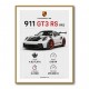 Porsche 911 GT3 RS Stats Car Art Print