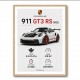 Porsche 911 GT3 RS Stats Car Art Print