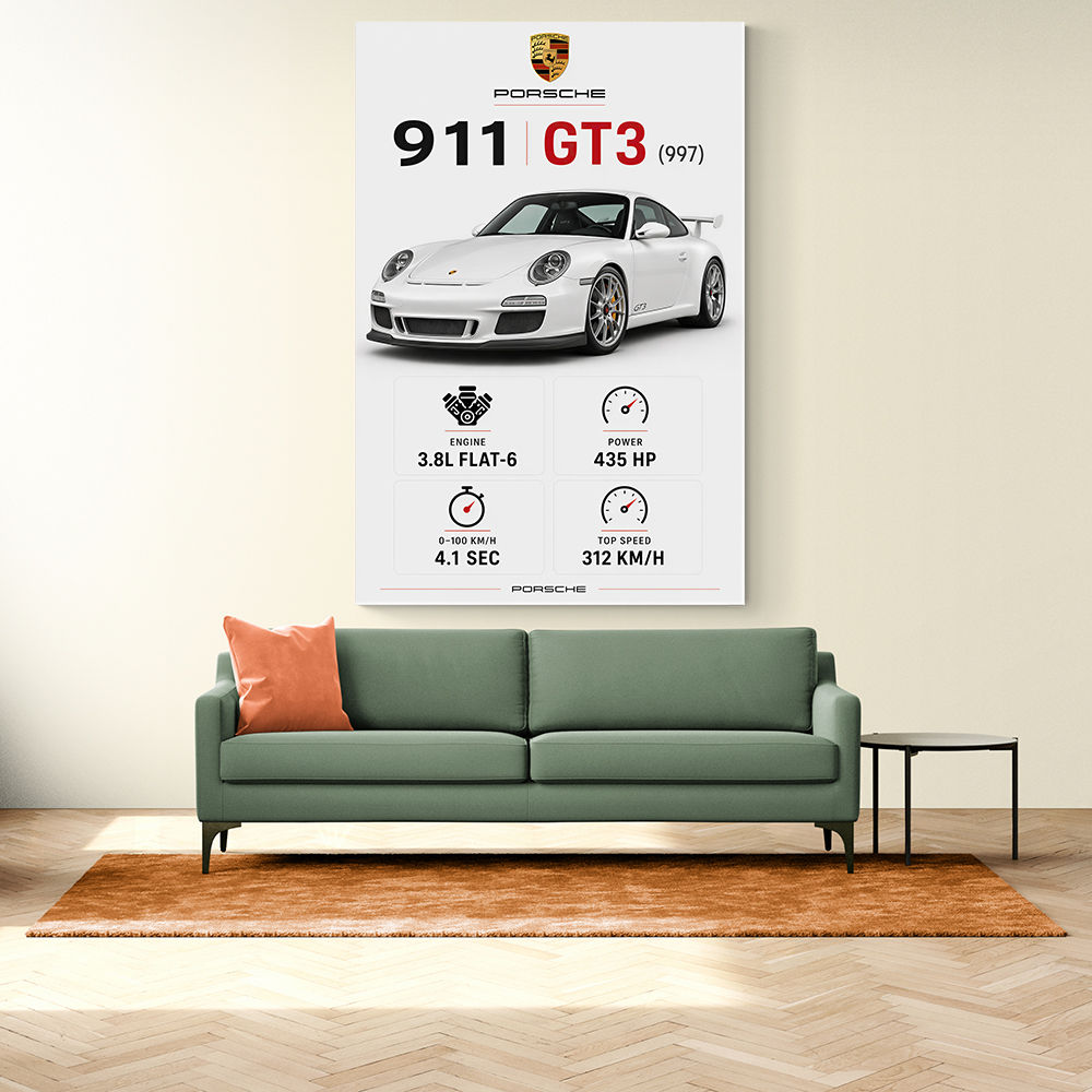 Porsche 911 GT3 Sports Car Wall Art