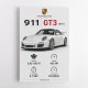 Porsche 911 GT3 Sports Car Wall Art