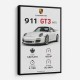 Porsche 911 GT3 Sports Car Wall Art