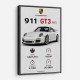 Porsche 911 GT3 Sports Car Wall Art