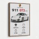 Porsche 911 GT3 Sports Car Wall Art