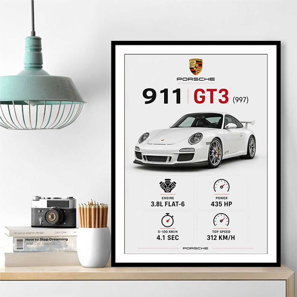 Porsche 911 GT3 Sports Car Wall Art