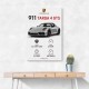 Porsche 911 Targa GTS Statistics Wall Art
