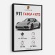 Porsche 911 Targa GTS Statistics Wall Art