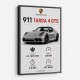 Porsche 911 Targa GTS Statistics Wall Art