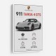 Porsche 911 Targa GTS Statistics Wall Art