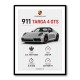 Porsche 911 Targa GTS Statistics Wall Art