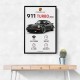 Porsche 911 Turbo Classic Car Wall Art