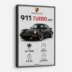 Porsche 911 Turbo Classic Car Wall Art