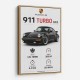 Porsche 911 Turbo Classic Car Wall Art