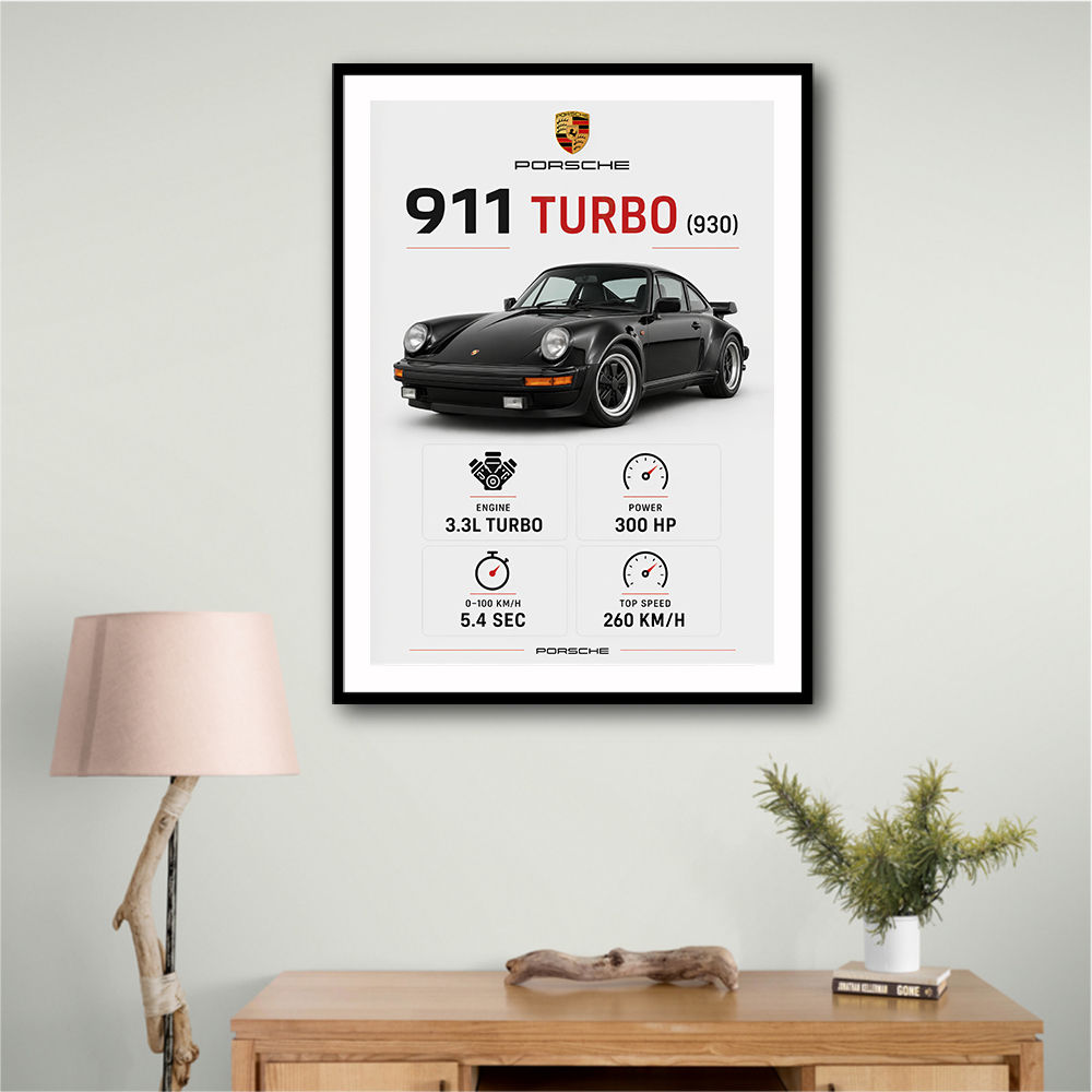 Porsche 911 Turbo Classic Car Wall Art