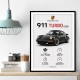 Porsche 911 Turbo Classic Car Wall Art