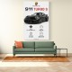 Porsche 911 Turbo S Car Stats Art Print
