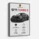 Porsche 911 Turbo S Car Stats Art Print