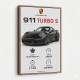 Porsche 911 Turbo S Car Stats Art Print