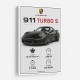 Porsche 911 Turbo S Car Stats Art Print