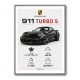 Porsche 911 Turbo S Car Stats Art Print