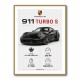 Porsche 911 Turbo S Car Stats Art Print