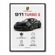 Porsche 911 Turbo S Car Stats Art Print
