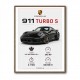 Porsche 911 Turbo S Car Stats Art Print