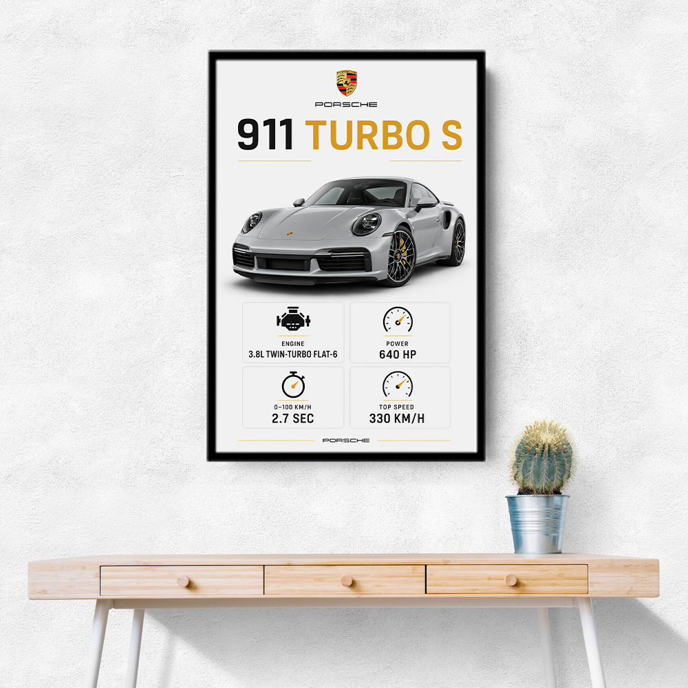 Porsche 911 Turbo S Car Wall Art