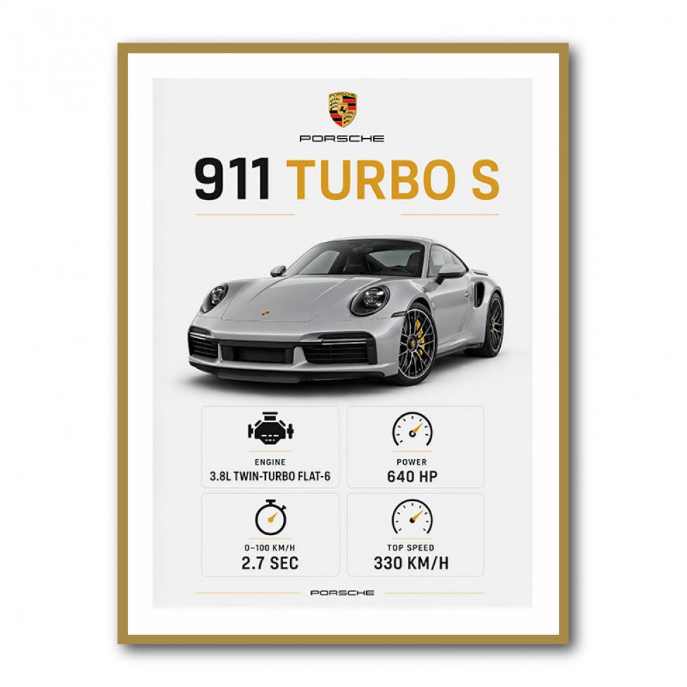 Porsche 911 Turbo S Car Wall Art