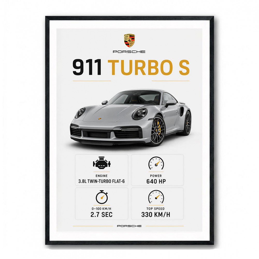 Porsche 911 Turbo S Car Wall Art