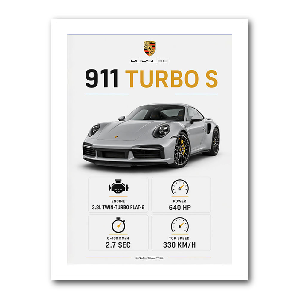 Porsche 911 Turbo S Car Wall Art
