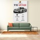 Porsche 918 Spyder Car Stats Art Print