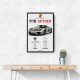 Porsche 918 Spyder Car Stats Art Print