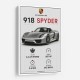 Porsche 918 Spyder Car Stats Art Print