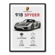 Porsche 918 Spyder Car Stats Art Print